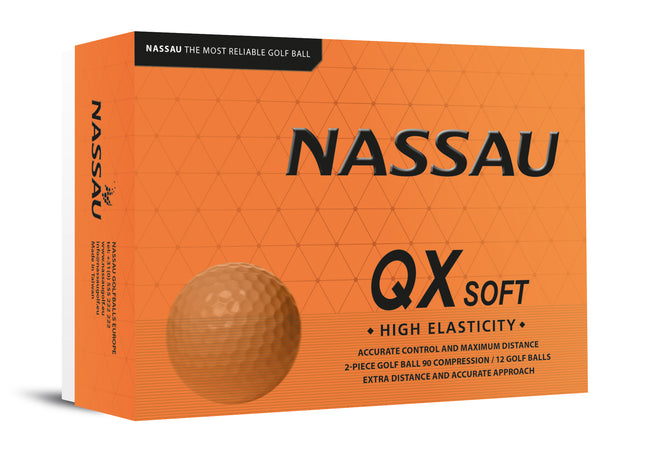 Nassau QX Soft - balles de golf personnalisées - Orange