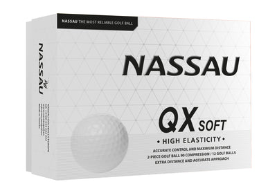 Nassau QX Soft - balles de golf personnalisées - Blanc