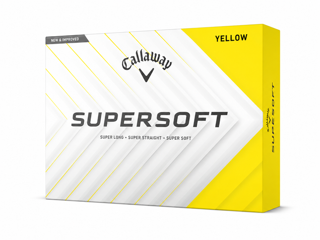 Callaway Supersoft - déjà personnalisées avec logo - Jaune