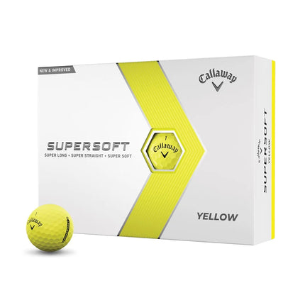 Callaway Supersoft 2023 - déjà personnalisées avec logo - Jaune
