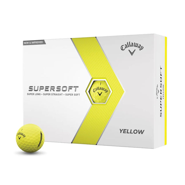 Callaway Supersoft 2023 - déjà personnalisées avec logo - Jaune