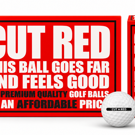Cut Red – 24 pièces - balles de golf vierges