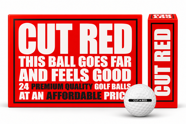 Cut Red – 24 pièces - balles de golf vierges