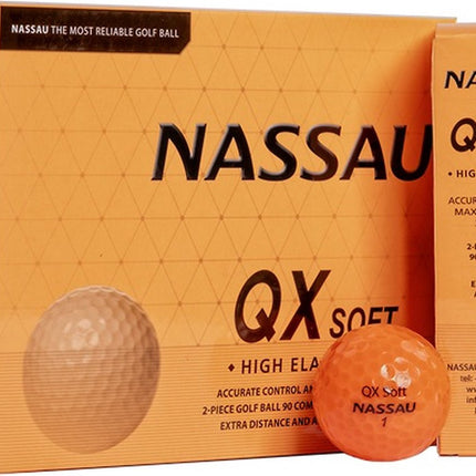 Nassau QX Soft - balles de golf vierges - Orange