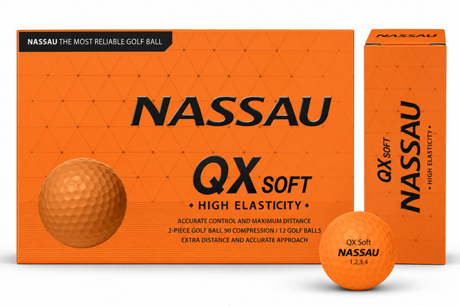 Nassau QX Soft - balles de golf vierges - Orange