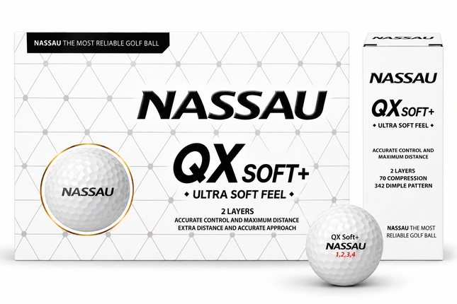 Nassau QX Soft - balles de golf vierges - Blanc