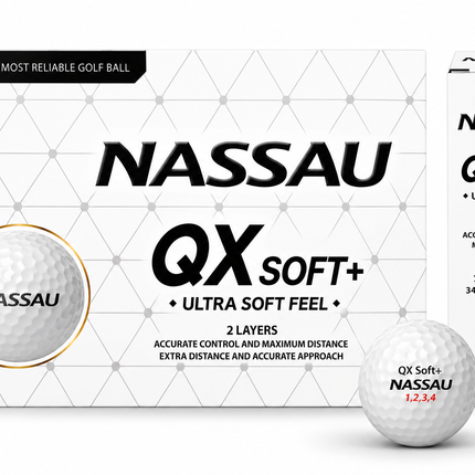 Nassau QX Soft - balles de golf vierges - Blanc