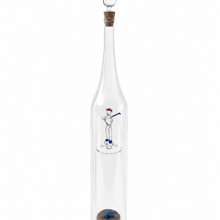Bouteille d'huile d'olive en verre avec décoration golf - Vierge