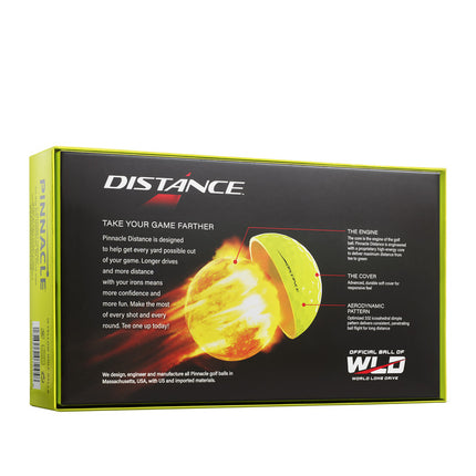 Pinnacle Yellow Distance - balles de golf personnalisées