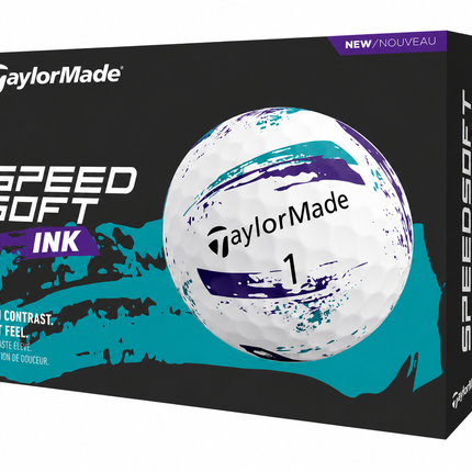 TaylorMade SpeedSoft Ink - balles de golf vierges - Violet