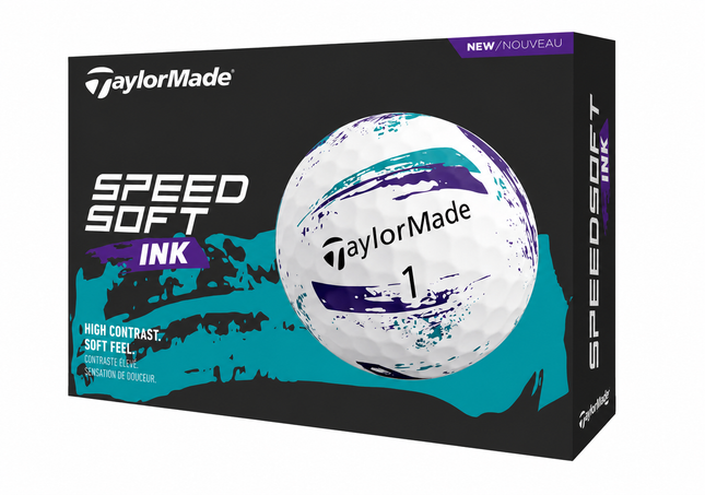 TaylorMade SpeedSoft Ink - balles de golf vierges - Violet