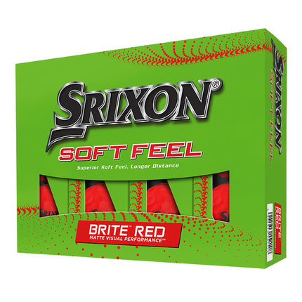 Srixon Soft Feel Brite - balles de golf personnalisées - Rouge