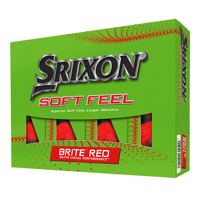 Srixon Soft Feel Brite - balles de golf personnalisées - Rouge