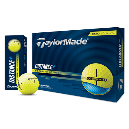 TaylorMade Distance+ - balles de golf vierges - Jaune