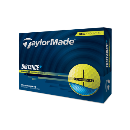 TaylorMade Distance+ - balles de golf vierges - Jaune