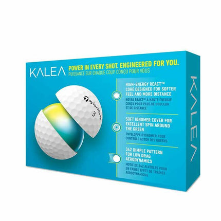 TaylorMade Kalea - balles de golf personnalisées - Blanc