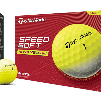TaylorMade SpeedSoft Hi-Vis - balles de golf vierges - Jaune