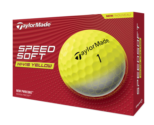 TaylorMade SpeedSoft Hi-Vis - balles de golf vierges - Jaune