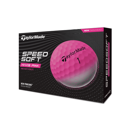 TaylorMade SpeedSoft Hi-Vis - balles de golf vierges - Rose