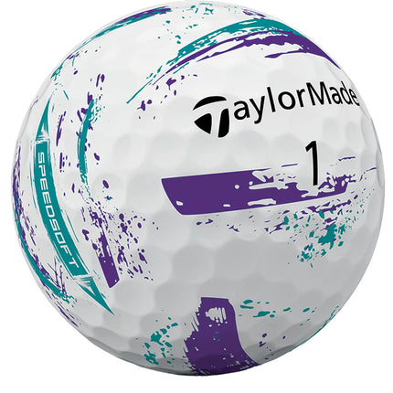 TaylorMade SpeedSoft Ink - balles de golf vierges - Violet