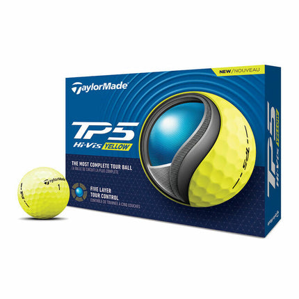 TaylorMade TP5 - balles de golf personnalisées - Jaune