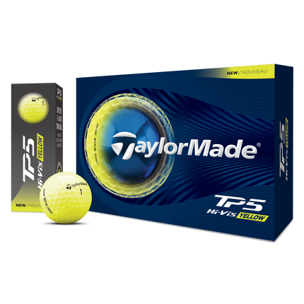 TaylorMade TP5 Hi-Vis - balles de golf vierges - Jaune