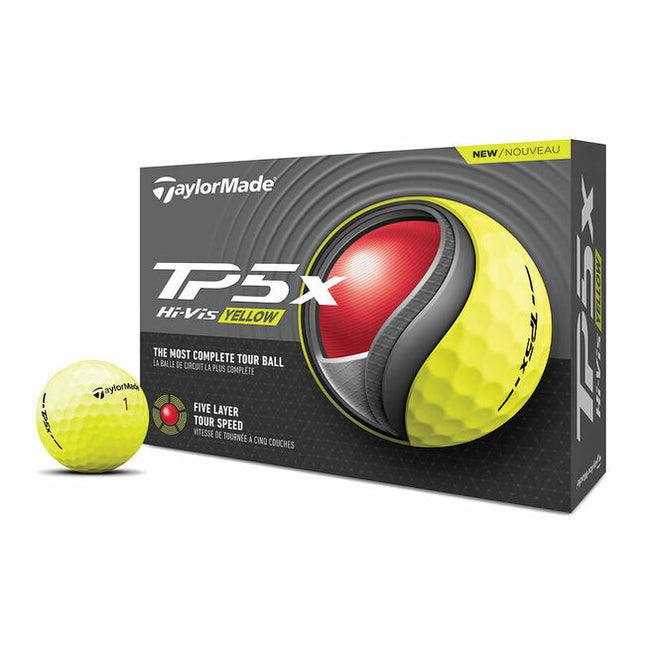 TaylorMade TP5X - balles de golf personnalisées - Jaune