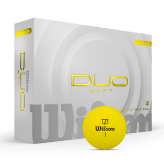 Wilson Duo Soft - balles de golf personnalisées - Jaune