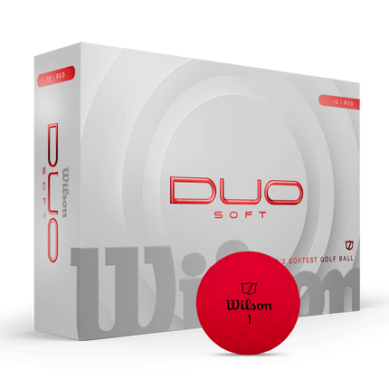 Wilson Duo Soft - balles de golf vierges - Rouge