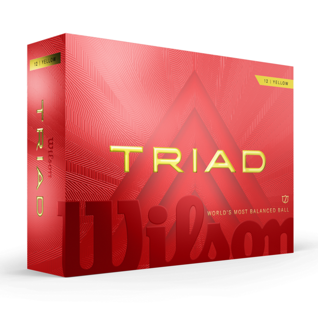 Wilson Triad - balles de golf personnalisées - Jaune